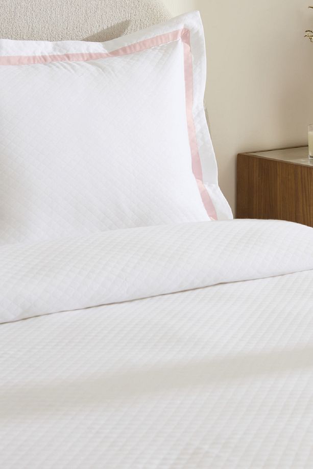 White Collection Doris %100 Pamuk Çift Kişilik Yatak Örtüsü Takımı Pudra - 6