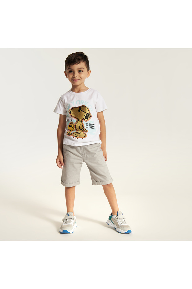 شورت سادة مع رباط للإغلاق - 4