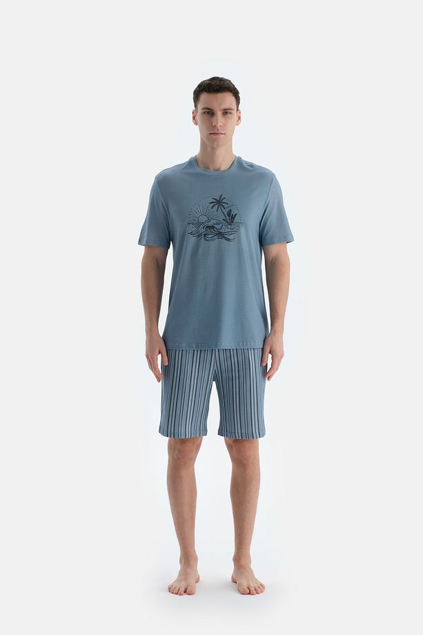 Pijama O Yaka Şort Tk. - 3
