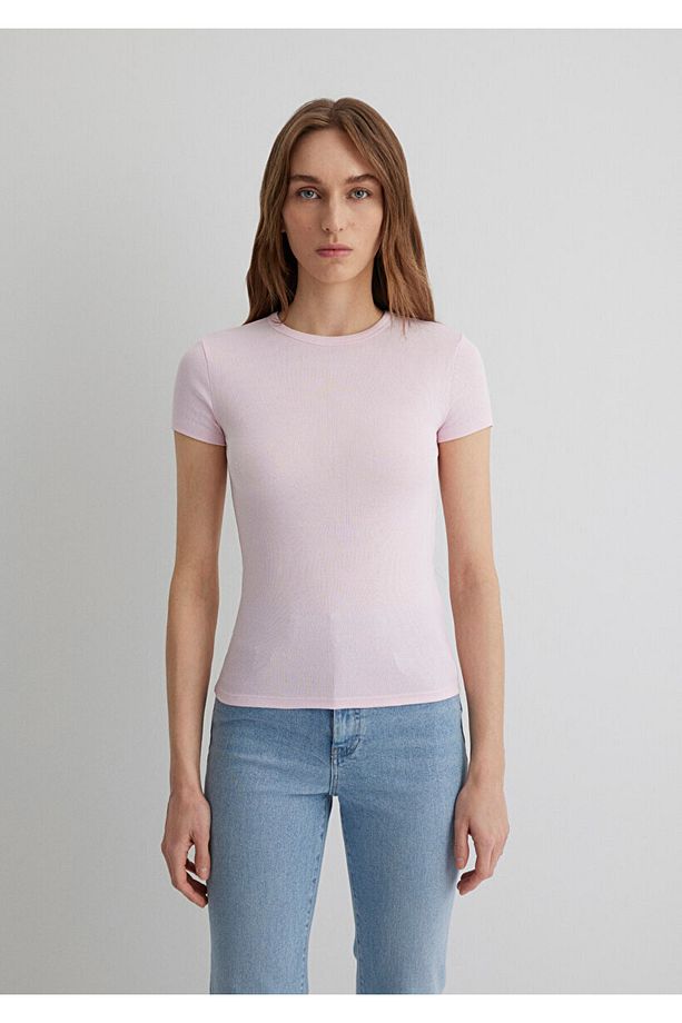 Pembe Basic Tişört - 4