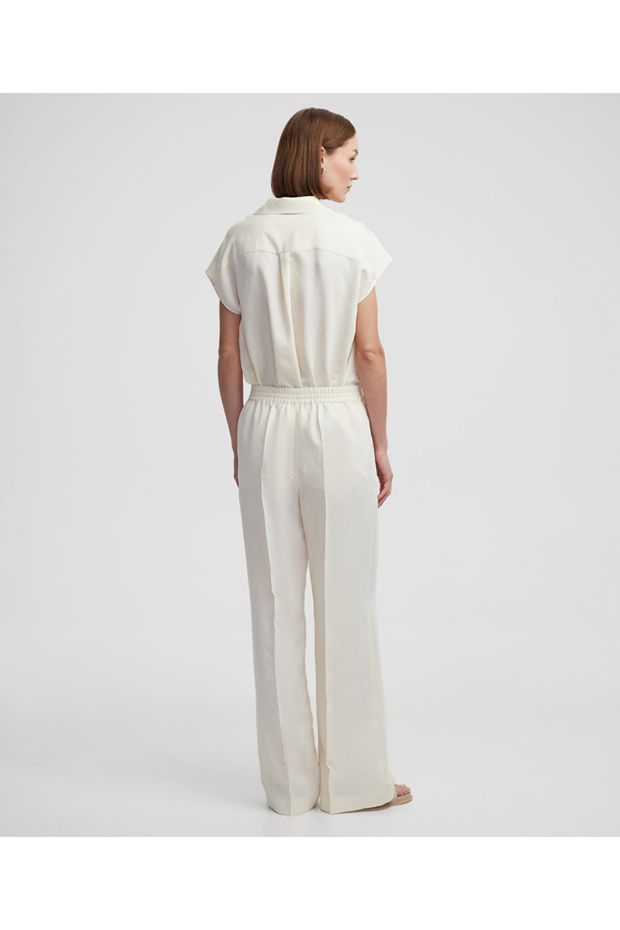 Ütü izli elastik bel pantolon - 6