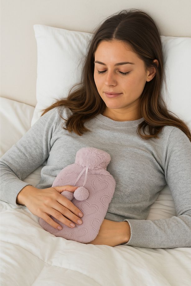 2L Sıcak Su Torbası – Peluş Yumuşak Kumaşlı Kılıf, Katlanabilir ve Güvenli PEMBE - 3