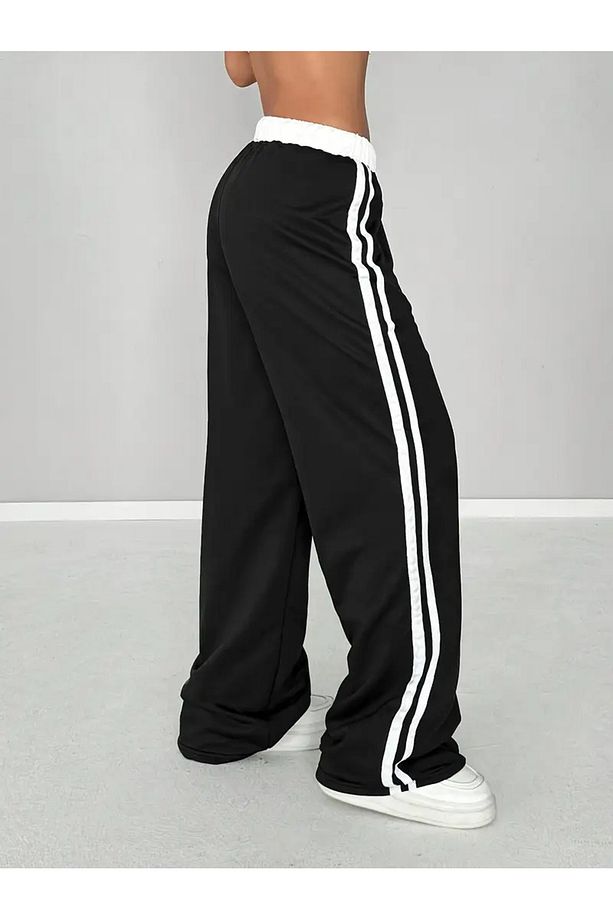 01 Number Oversize Bel İp Detaylı Baggy Eşofman Altı - 4