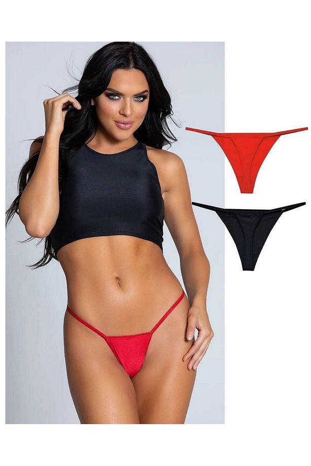 Scuba Kumaş Şalvar Model Balon Pantolon ip lastikli string tanga 2 adet - 1