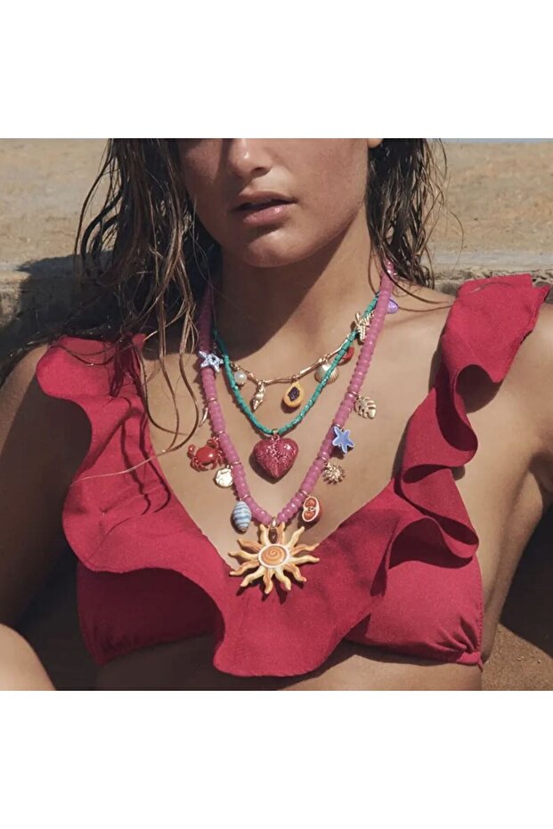 Marka Model Charm’lı 3’lü Yaz Kolyesi - 3