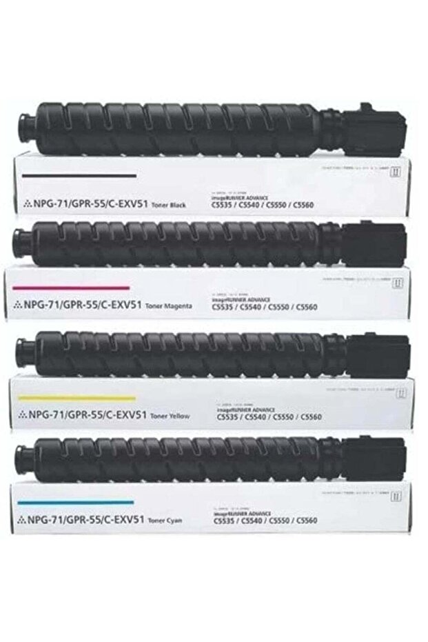 Compatible Toner For Canon IR ADV C5535i, C5540i, 5550i, 5560i, C5735, C5750 (4 Color Complete Set)