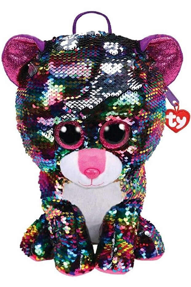 Ty Plush Backpack with Sequins Dotty the Leopard - 1