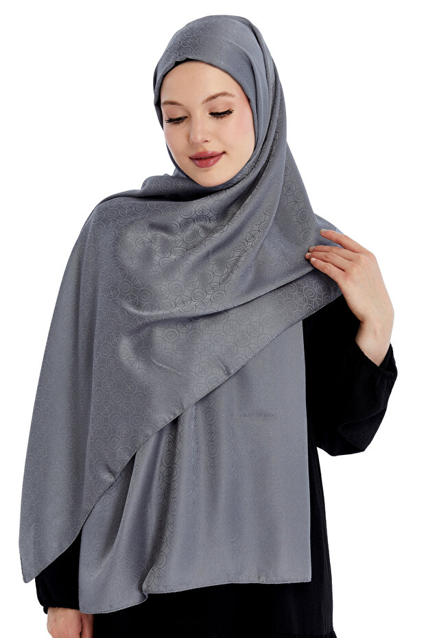 شال بنمط نجمة مونوجرام - مدخن - 4