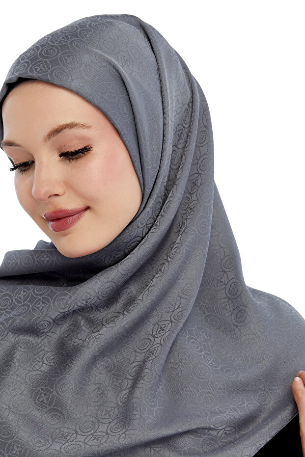 شال بنمط نجمة مونوجرام - مدخن - 3