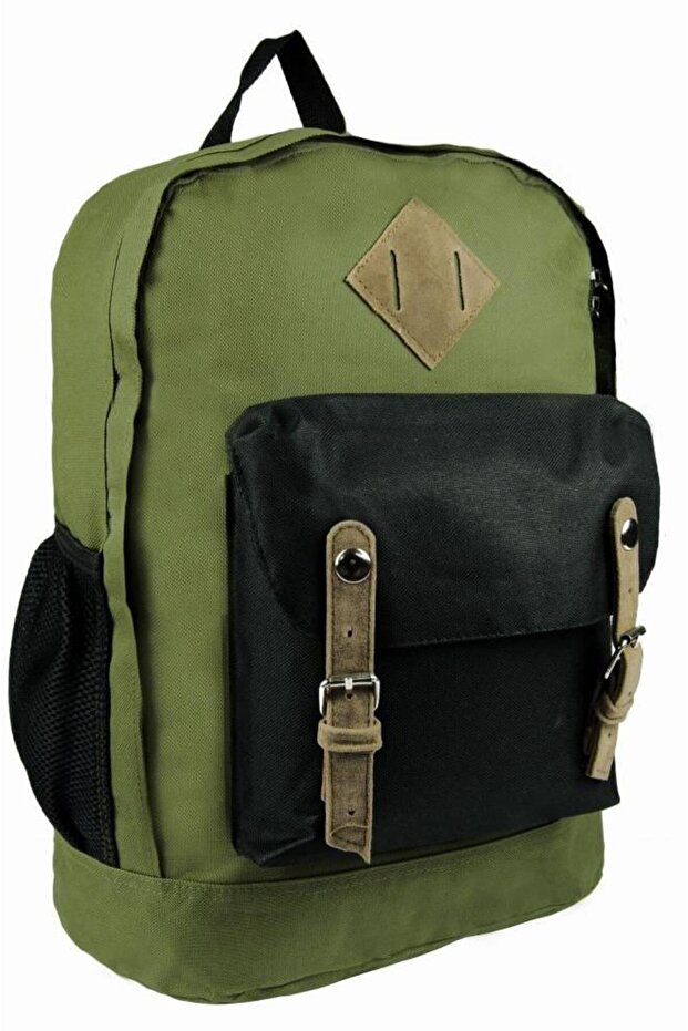 Khaki Hipster Backpack - 1