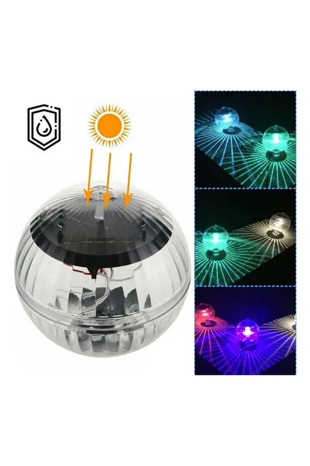 1 Adet Güneş Enerjisi İle Çalışır 4 Watt Solar RGB Havuz ve Çim Armatür, 4 Watt Solar RGB Top Aplik - 7