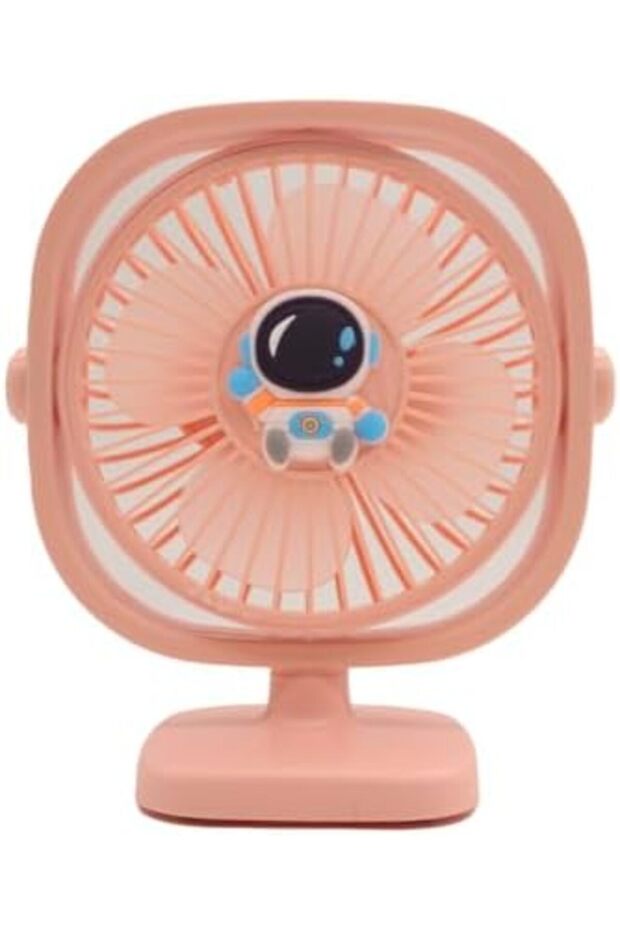YU WELL Portable Rechargeable Desk Fan, Folding Fan Adjustable Speeds, 2 Level of Brightness LED Lig