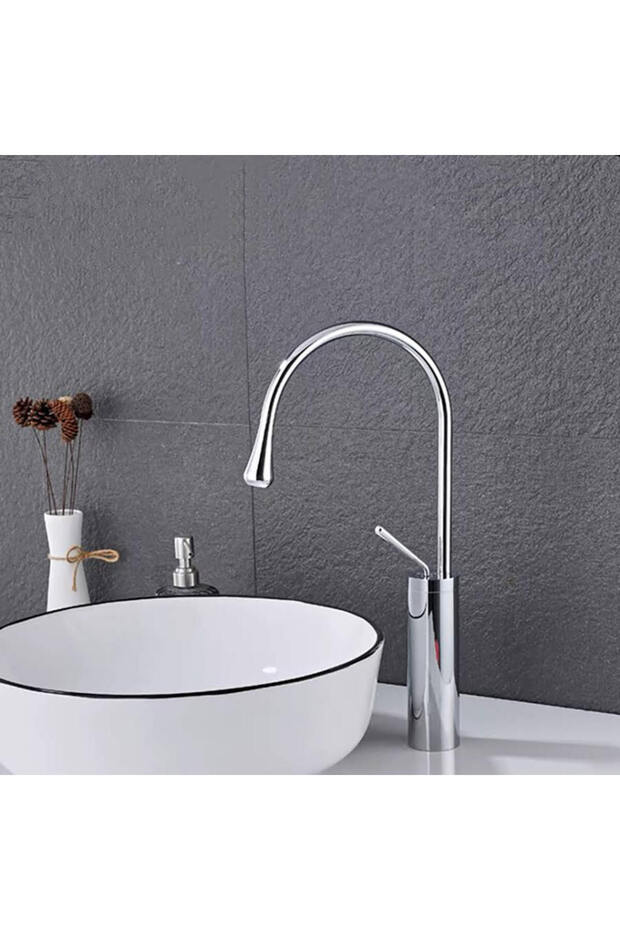 Chrome Drop Bowl Sink Faucet
