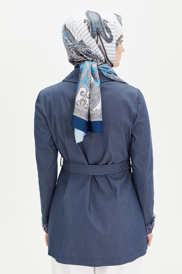 Kurdeleli Kuşaklı Ceket - 7