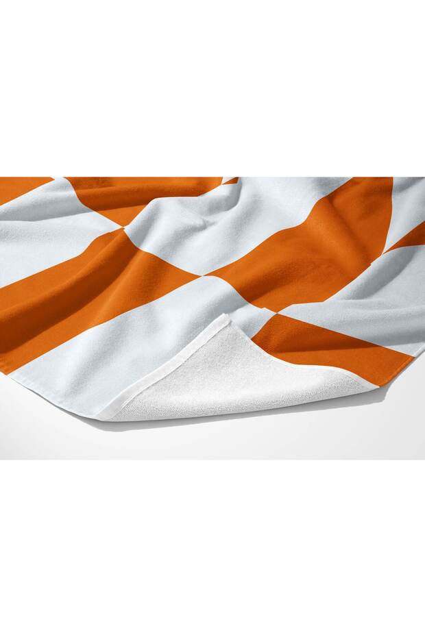 Geometric Pattern Beach Towel - Orange - 75X150 - 5