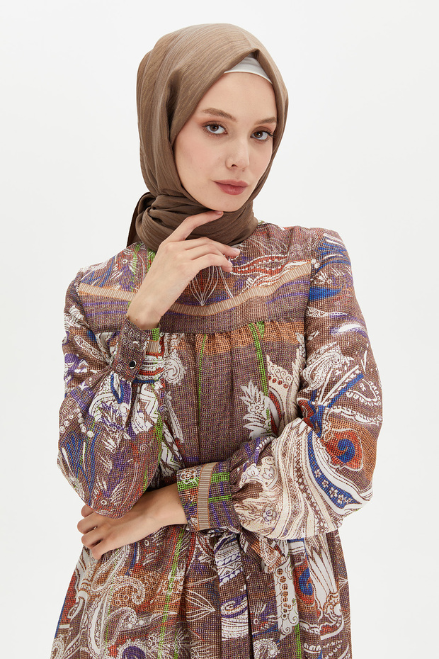 Desenli Elbise - 4