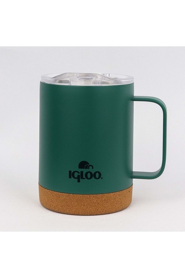 كوب فلين 350 مل ترمس كوب زجاجة ماء أخضر - 7