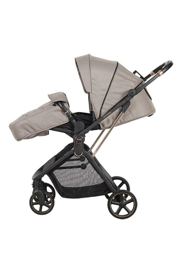 Arteon Travel Sistem Hafif Kolay Katlanabilir Çift Yönlü Bebek Arabası Bej 2244 Bej - 8