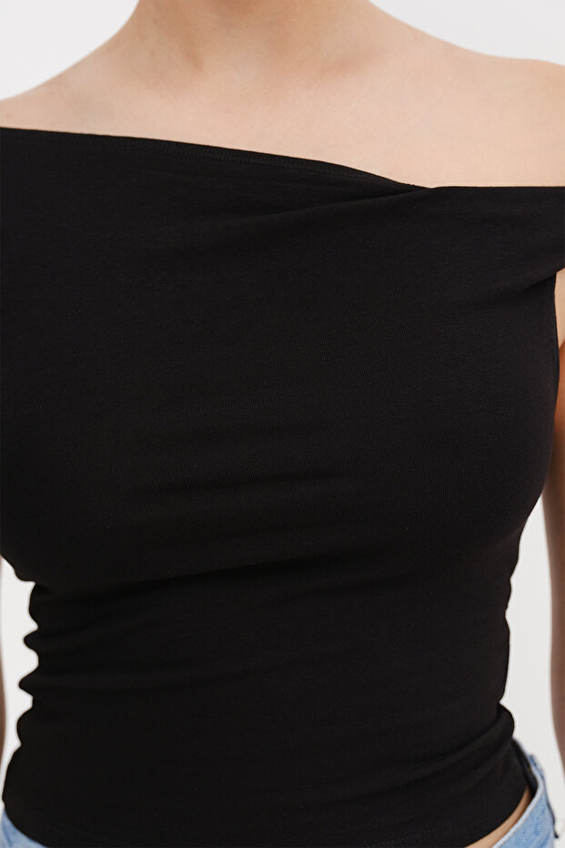 Kayık Yaka Basic T-shirt P1785 - 3