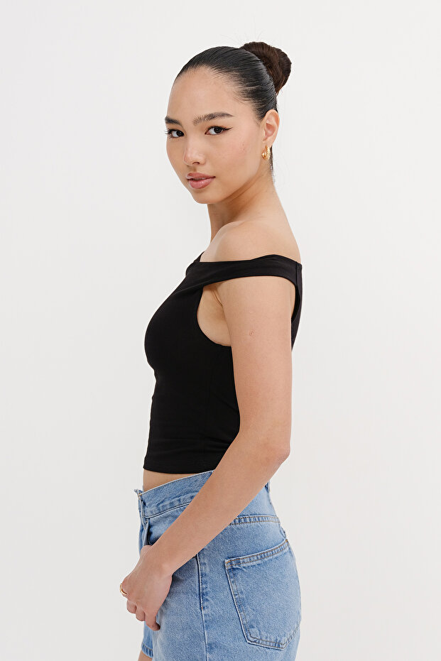 Kayık Yaka Basic T-shirt P1785 - 5