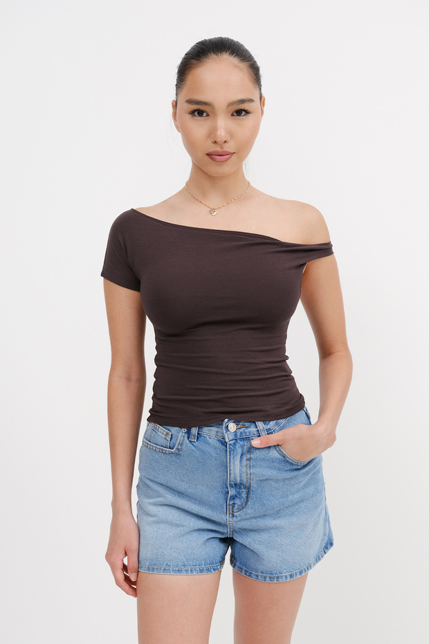 تي شيرت أساسي برقبة قارب P1785 - 6