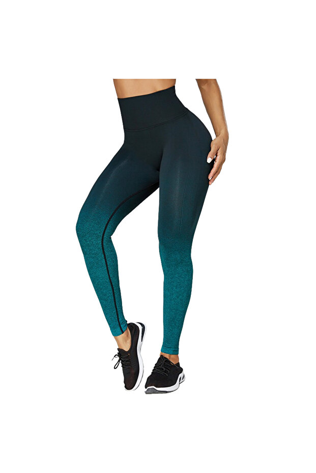 Fitness leggings, Sofia CONCEPT®, gradient, Black/Green - 1