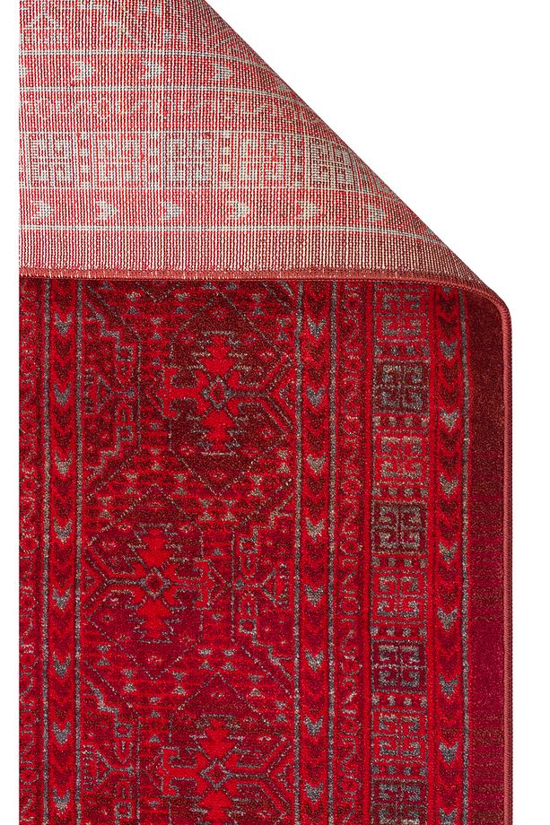 PİETTRA PTR17 KIRMIZI Afgan halısı desenli makine halısı - 8