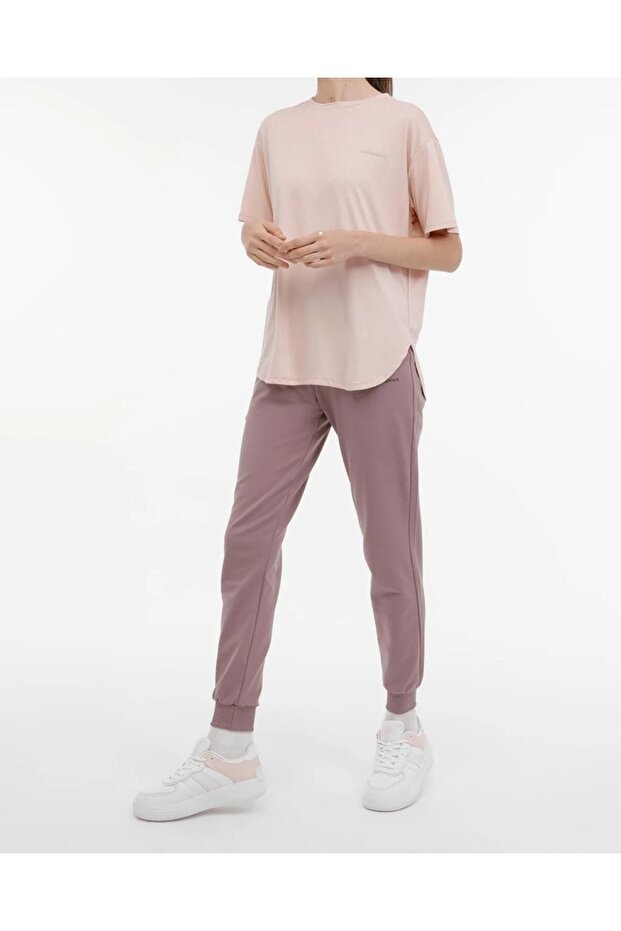 W-Ct133 Basic Jogger 2Pr with Embroidered Logo 2 Pocket Ankle-Length Ribbed Trackpants