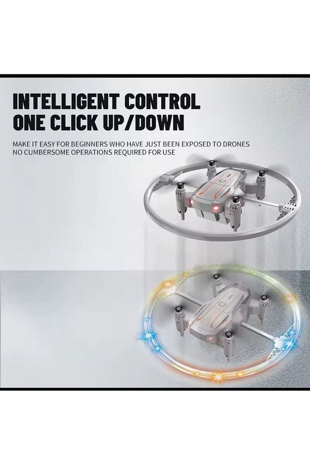 Katlanabilir Mini BK2 Drone Optik Akışlı LED Işıklı Tek Tuş Kalkış Katlanabilir Tasarım RC DRONE BE - 5