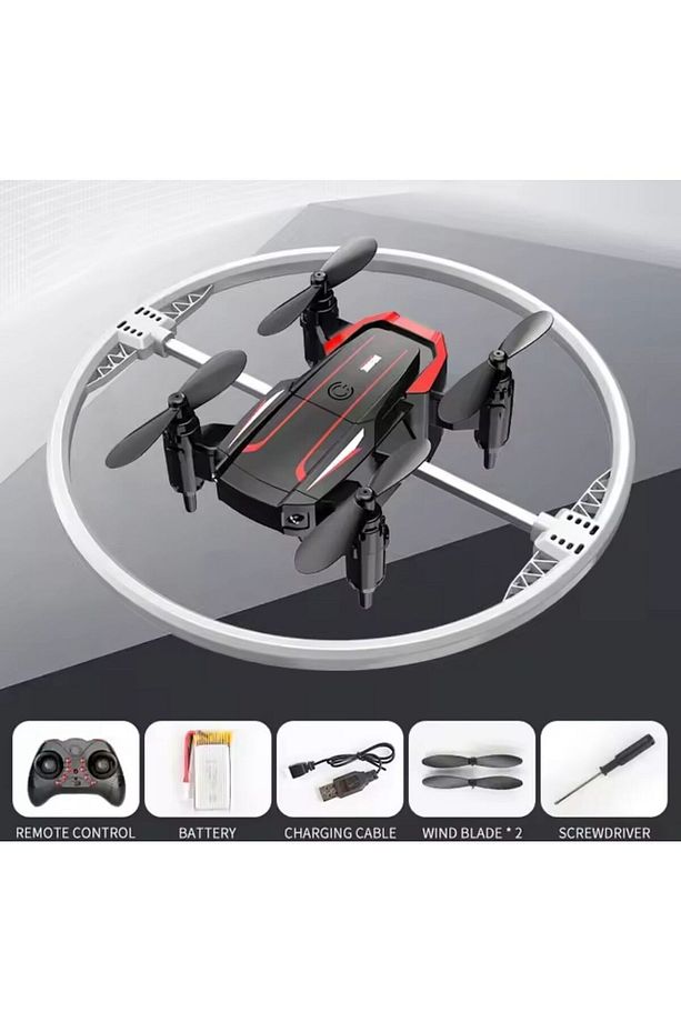 Katlanabilir Mini BK2 Drone Optik Akışlı LED Işıklı Tek Tuş Kalkış Katlanabilir Tasarım RC DRONE Sİ - 1