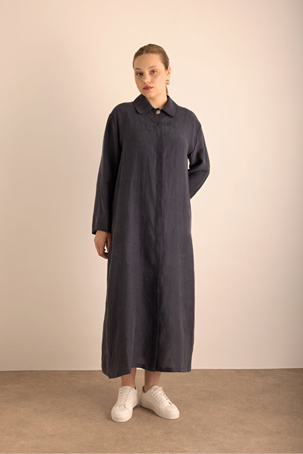 Önden Düğmeli Ferace - 5