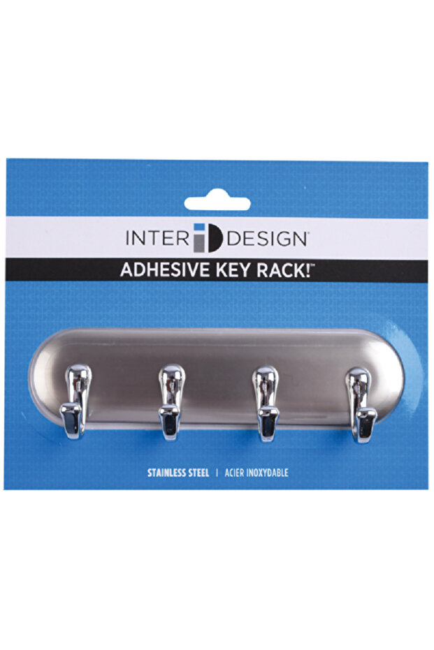 رف من الفولاذ المقاوم للصدأ المصقول بأربعة خطافات من الكروم - 1