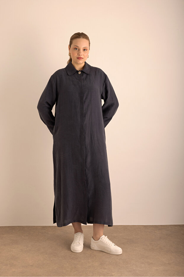 Önden Düğmeli Ferace - 2