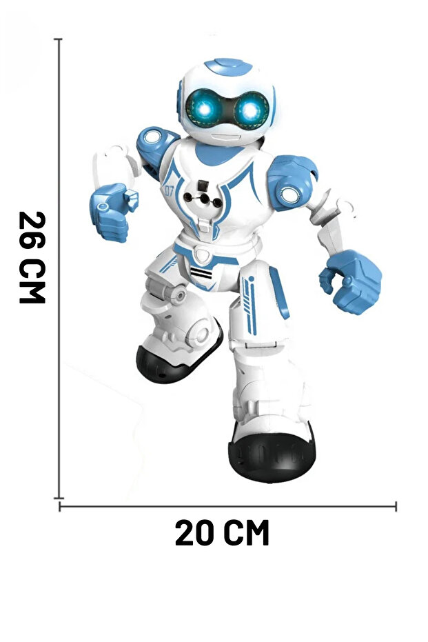 Oyuncak 16 Fonksiyonlu Şarjlı Uzaktan Kumandalı Akıllı Robot Sesli Işıklı Programlama Dans Moonwalk - 4
