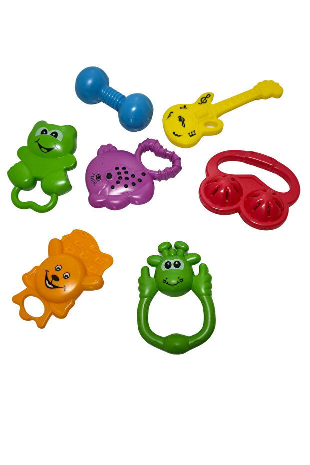 Kutuda 7 Parça Çıngırak Seti Bebekler İçin - 4