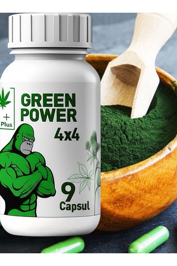 Power (YEŞİL DEV) 4X4 Caps Erkeklerin Kullanımına Uygun Performans Sertleştiricili Takviye 9 Kapsül - 2