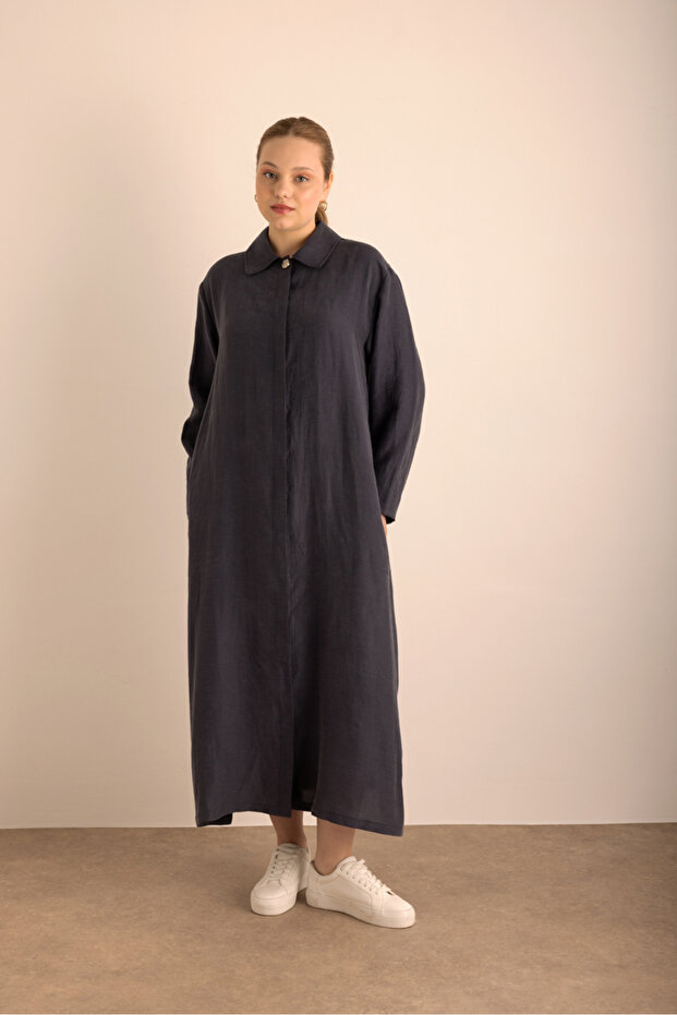 Önden Düğmeli Ferace - 1