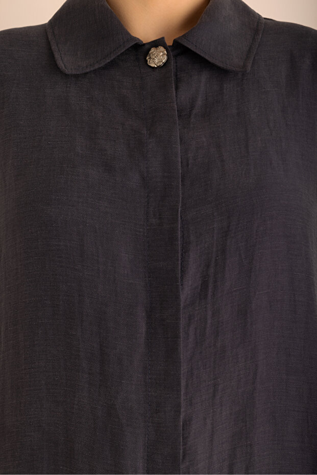 Önden Düğmeli Ferace - 4