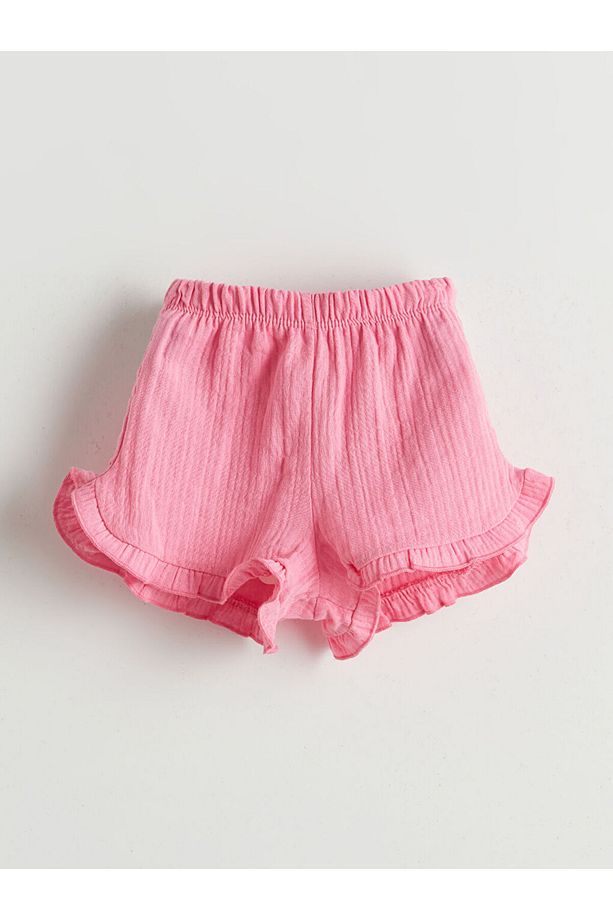 LCW Beli Lastikli Basic Kız Bebek Şort 2'li New Season - 2