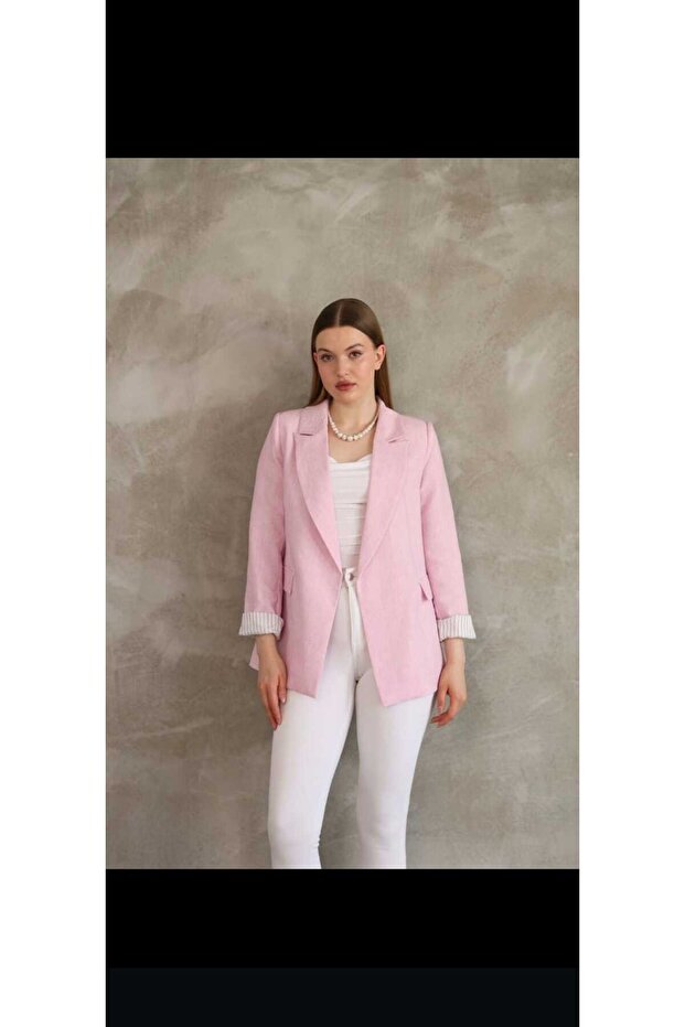 keten blazer ceket - 1