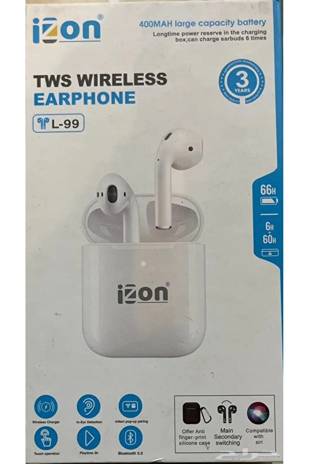 سماعات أذن لاسلكية حقيقية مع علبة شحن - 2