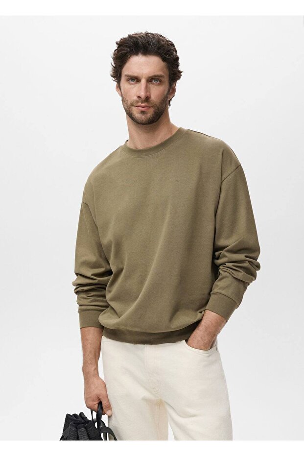 %100 pamuklu relaxed fit sweatshirt - 1