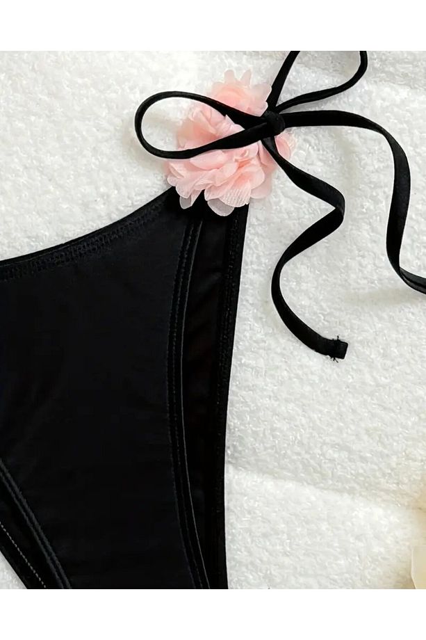 Pembe Çiçekli bikini takımı - 1