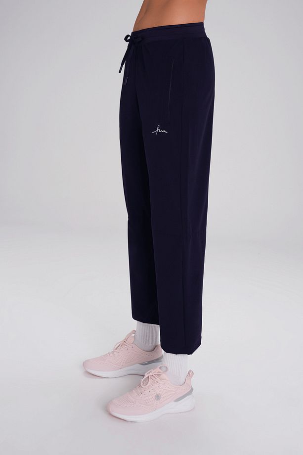 Active Çift Katmanlı Taytlı Boru Paça Lacivert Spor Pantolonu Eşofman Altı ACT-3 - 4