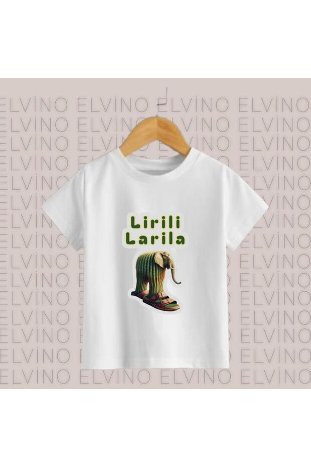 Italian Braınrot Characters Printed Oversize Unisex Crew Neck Cotton Children's Tshirt