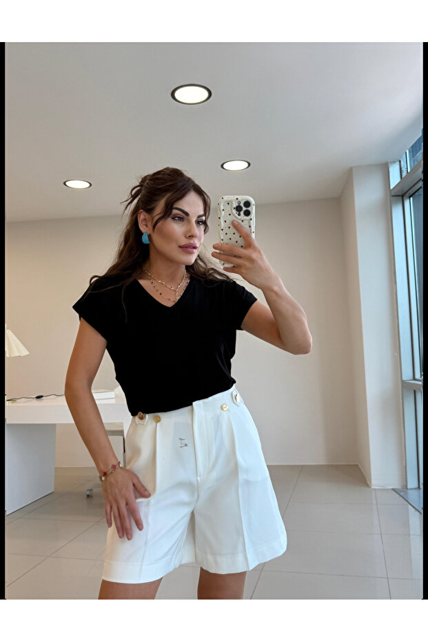 Дамска тениска с V-образно деколте Basic Modal Rescue - 2