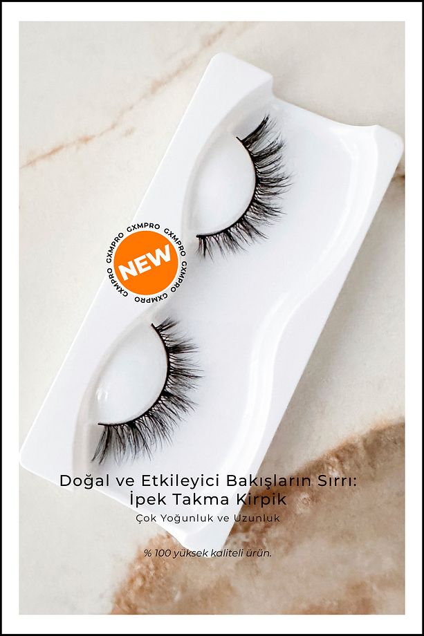 Tekrar Kullanılabilir Takma Kirpik Ultra Hafif, İpek Kirpik, Takma Kirpik - 2