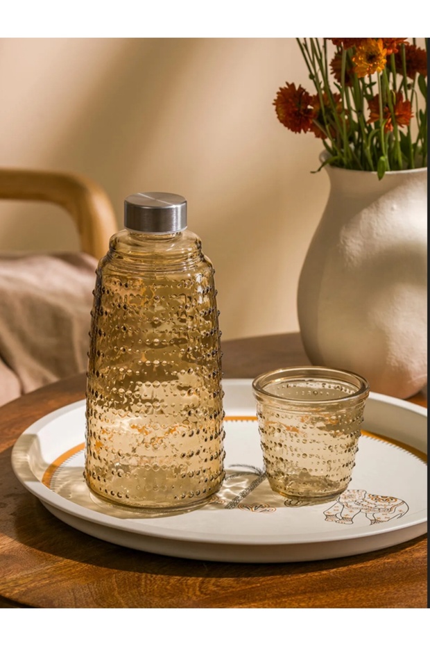 Su Şişesi 1030 ml Kahverengi Cam - 1
