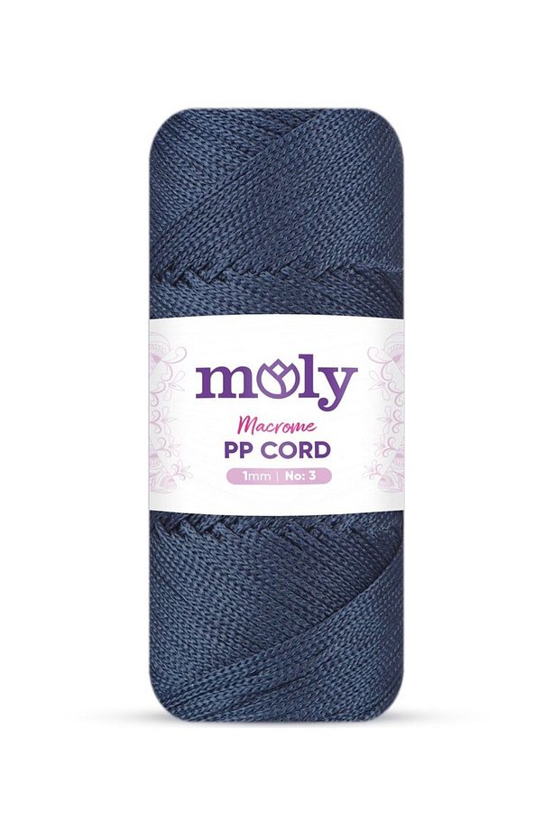 PP Cord Polyester Makrome No:3 1mm 262 LACİVERT ÖRGÜ İPİ 100 GRAM - 1