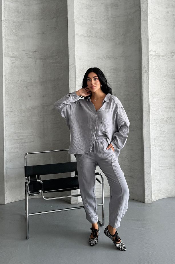 Coastal Muse Müslin Kumaş Oversize İkili Takım - 4
